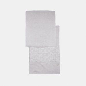 Coach Embossed Signature Knit Scarf *Ice* F32711 NWT Wrap